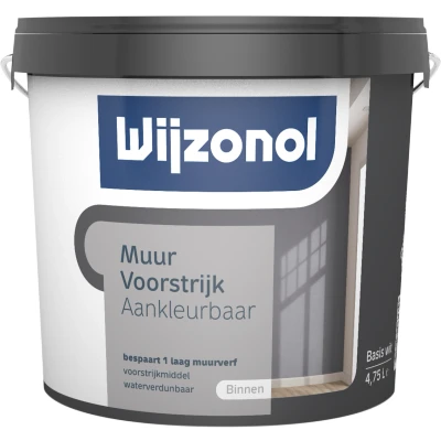 Afbeelding van Wijzonol Muurvoorstrijk Aankleurbaar 5 liter Muurverven