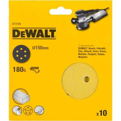 Afbeelding van DeWalt Accessoires Schuurschijf, Ø150mm, 6 gaten (DW443/D26410), K180 DT3126 QZ