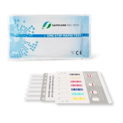 Afbeelding van Multi10 Drugtest voor het bepalen van 10 soorten stoffen in de urine: THC, cokaïne, amfetamine, BZO, MTD, MDMA, OPI, BAR, MET en KET CE drug test