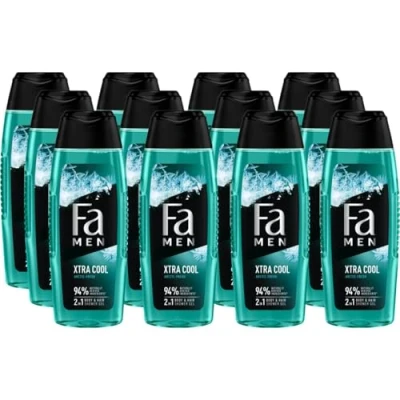 Afbeelding van 6x Fa Men Douchegel en Shampoo Extreme Cool 250 ml