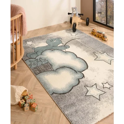Afbeelding van Kindervloerkleed Beer Blauw 200x290 Cm