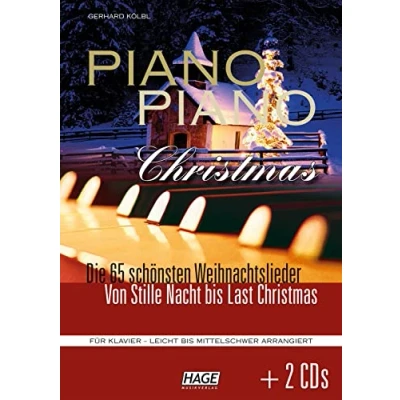 Afbeelding van Piano Christmas + 2 CDs: Die 60 schönsten und meist gespieltesten Weihnachtslieder. Das ultimative Weihnachts Spielbuch für fortgeschrittene Klavierspieler