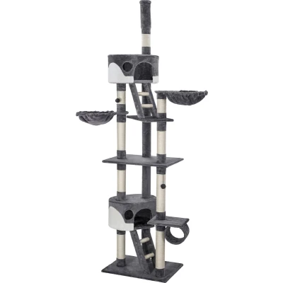 Afbeelding van TecTake Krabpaal Grijs/wit 260 cm