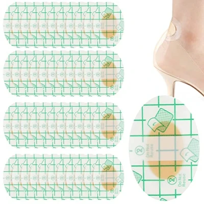 Afbeelding van Eowppue 50 stuks blaarverbanden, ovaal hydrocolloïd gelverband, hielblaarverbanden, onzichtbaar voor preventie en verzorging van voetblaren