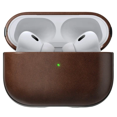 Afbeelding van Nomad Apple AirPods Pro 2 hoesje Horween Leather Case Bruin