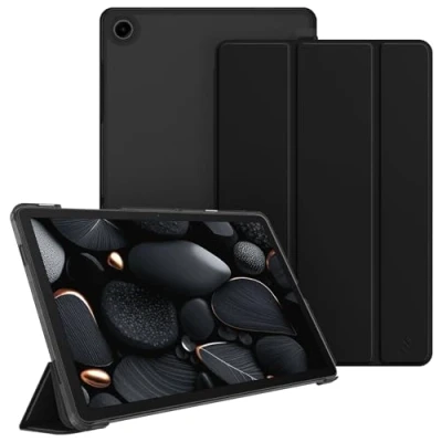 Afbeelding van FINTIE Beschermhoes voor Samsung Galaxy Tab A9+ 11 inch 2023, dun, licht, matte achterkant, doorschijnend, met automatische wekker/slaap, A9 Plus (SM X210/X216/X218), zwart