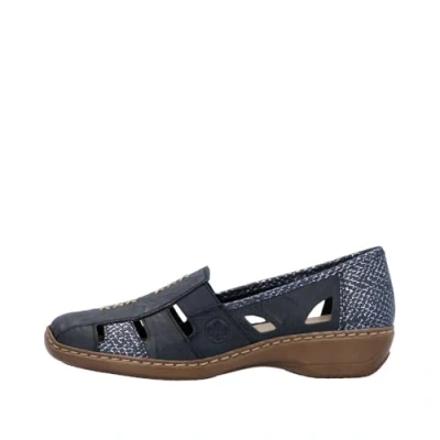 Afbeelding van RIEKER 41385 15 Instapper blauw maat 41