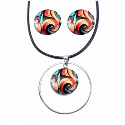Afbeelding van 2 Delige set Sangria ketting met clip oorbellen Charme Bijoux