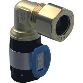 Afbeelding van Geberit FlowFit perskoppeling 90 graden overgangsbocht 16 x 15 pers