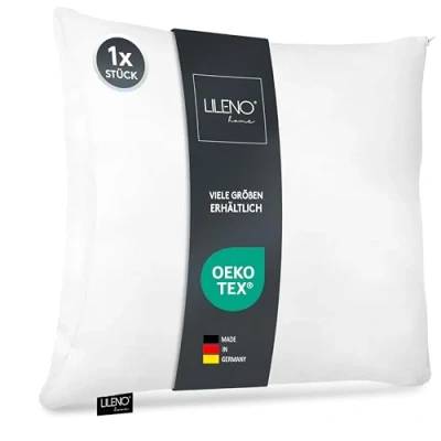 Afbeelding van LILENO HOME Microvezel kussen, 45 x cm, 1 delige set, wasbaar tot 95 graden, met ritssluiting, hoofdkussen, als kussenvulling voor bed of decoratief kussen sofa &amp;