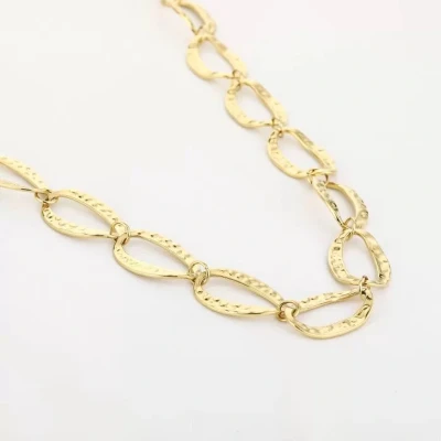 Afbeelding van Bijoutheek Collier Schakel Dots Goud
