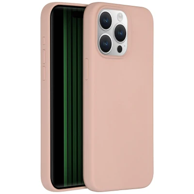 Afbeelding van Apple iPhone 15 Pro Max MagSafe Hoesje Siliconen en TPU (zacht) Accezz Softcase/Backcover Roze Telefoonhoesje