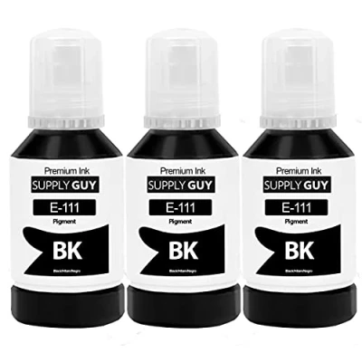Afbeelding van Supply Guy 3x Inkt compatibel met Epson 111 Zwart voor Ecotank ET M1100 M1120 M1140 M1170 M1180 M2120 M2170 M3100 Series M3140 M3170 M3180 WORKFORCE ST M1000 M3000