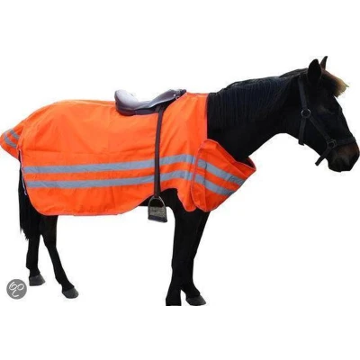 Afbeelding van Luba Paardendekens Reflecterende Veiligheidsdeken buitenrijdeken Oranje 175