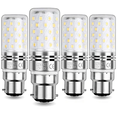 Afbeelding van HZSANUE B22 LED Maïs Lampen 12W, 100W Gloeilampen Equivalent, 3000K Warm Wit,1350Lm, Bajonetdop Lampen,niet Dimbaar, Pakket van 4