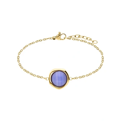 Afbeelding van Lucardi Armband goud / lila