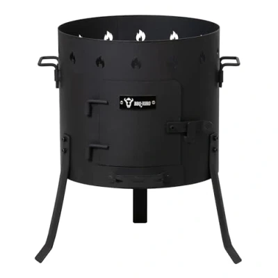 Afbeelding van BBQ Toro kazan oven Ø 45 cm goulashketel, vuurketel, outdoor oven, onderzetter, vuuroven, stoofpot, buitenkeuken, frame vuurkoven, Utschak, driepoot