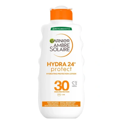 Afbeelding van 6x Garnier Ambre Solaire Hydra 24 Zonnebrandmelk SPF 30 200 ml