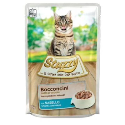Afbeelding van Stuzzy, Natvoer voor volwassen katten heek, in lekkernijen (24 zakjes à 85 g)