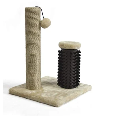 Afbeelding van Amazon Basics Krabpaal voor katten met kwastjes, 30,9 x 42 cm, kittens, beige