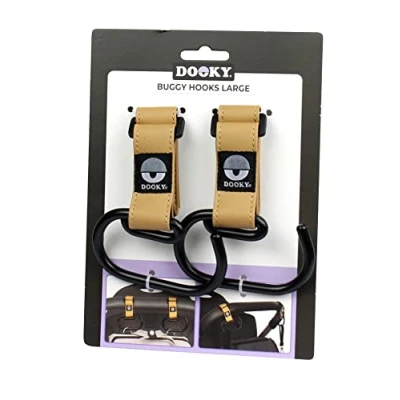 Afbeelding van Dooky Buggy/Kinderwagen Haak groot 2 stuks Bruin