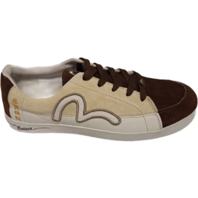 Afbeelding van EVISU SNEAKER KENDAI2 CREAM/BRWN SUEDE SIZE 42