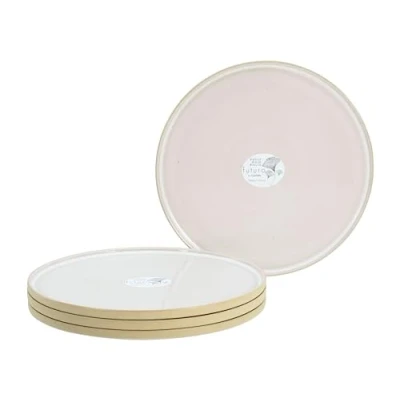 Afbeelding van CreaTable, 21657, serie Futuro, 4 delige serviesset, dinerbordenset van aardewerk, vaatwasser en magnetronbestendig, Made in Portugal