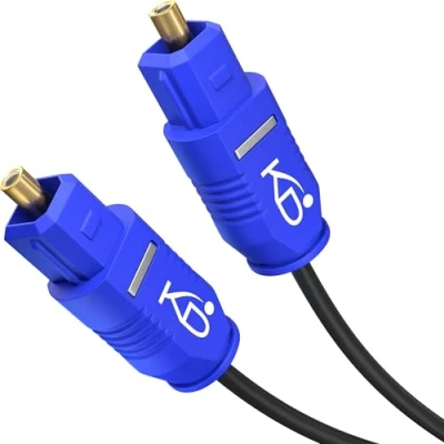 Afbeelding van KabelDirekt TOSLINK kabel Slim, Optische Audiokabel 1m Glasvezelkabel voor Soundbar, 2mm dun (TOSLINK naar TOSLINK, S/PDIF kabel, Stereo Systeem/Versterker, Thuisbioscoop, Xbox One/PS4)