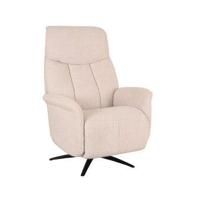 Afbeelding van Label51 Oslo elektrische fauteuil naturel bouclé Stof