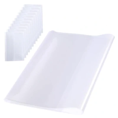 Afbeelding van LdawyDE boekomslagen, A4, transparante maphoezen voor werkboeken, van pvc, goede flexibiliteit, verstelbare breedte, waterdicht, school, kantoor (10 stuks, A4)