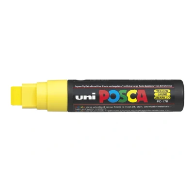 Afbeelding van uni ball Paint Marker op waterbasis Posca PC 17K geel 5 stuks
