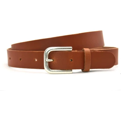 Afbeelding van Dames riem Leer Cognac Riemmaat 85 Totale lengte 100 cm