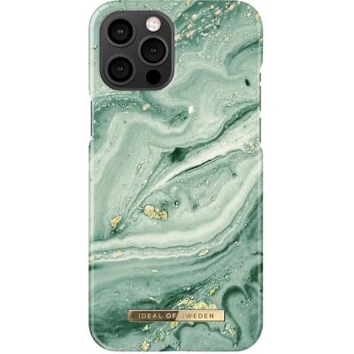 Afbeelding van Ideal Of Sweden Iphone 12 Pro Max Fashion Case Mint Swirl Marble