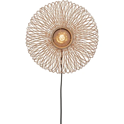 Afbeelding van Good&amp;Mojo Wandlamp Cango Bamboe Ellips Small Naturel 40x20x40cm