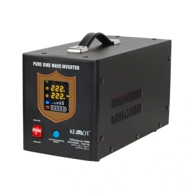 Afbeelding van Noodstroomvoorziening Kemot PROsinus 700 URZ3406B omvormer zuivere sinus laadfunctie 12V 230V 1000VA/700W, zwart