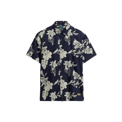 Afbeelding van Superdry Hawaiian Printed Overhemd, Heren, Maat: 3XL, Chrissy indigo