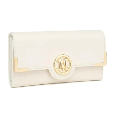 Afbeelding van Miss Lulu Portemonnees voor vrouwen Lange Portemonnee Dames Rits Pocket Meerdere Kaartsleuven PU Leer met Metalen Gesp, 1 5 Beige, Retro