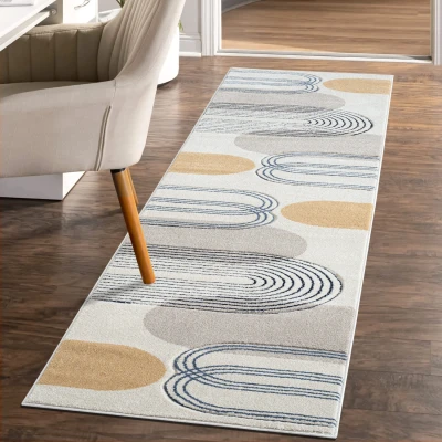 Afbeelding van Bonito Everest 3D Laagpolig Vloerkleed Tapijt Beige 80x300 cm Rechthoek Polypropyleen Tapijtenloods