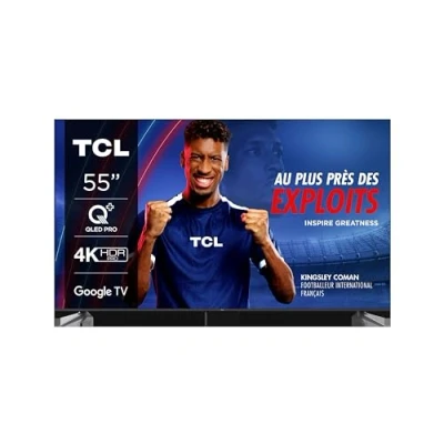 Afbeelding van TCL 55T7B 55 inch QLED Pro TV, 4K Ultra HD, HDR Pro, Smart ondersteunt door Google TV (Dolby &amp; Atmos, Motion Clarity, handsfree spraakbediening, compatibel met Assistant en Alexa)