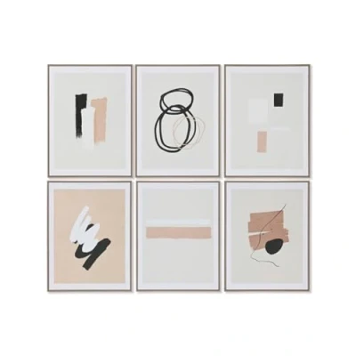 Afbeelding van Schilderij Home ESPRIT Bruin Beige Modern Stads 60 x 4 80 cm (6 Stuks)