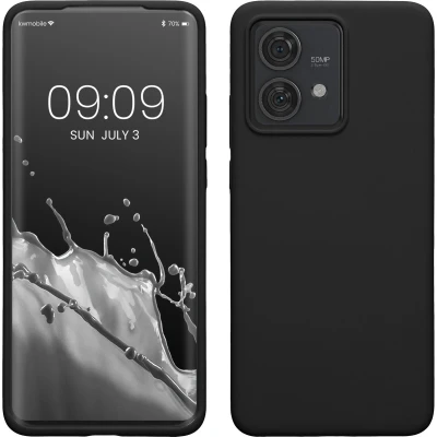 Afbeelding van kwmobile telefoonhoesje geschikt voor Motorola Edge 40 Neo Hoesje met siliconen coating Smartphone case in zwart
