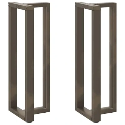 Afbeelding van vidaXL Bartafelpoten 2 st T vormig 40x35x(110 111) cm staal naturel