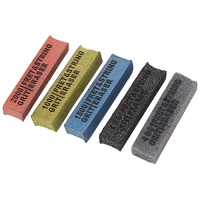 Afbeelding van Tuccbay 5Pack Fret Erasers voor Gitaar, Polijsten, Frets Polish, Clean String (180&amp;400&amp;1000&amp;1500&amp;2000 Grit)