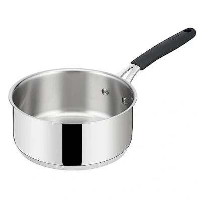 Afbeelding van Lagostina Tempra stalen braadpan met lange handgreep, Ø 18 cm, van roestvrij staal 18/10 Lagotherm bodem en handgreep siliconen