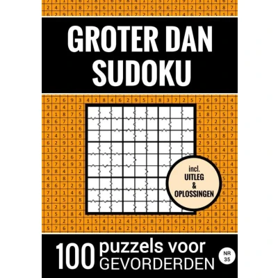Afbeelding van Groter Dan Sudoku 100 Puzzels voor Gevorderden Nr. 35