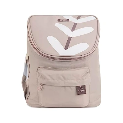 Afbeelding van Miniland Ecothermibag Lunch Cream koeltas van gerecycled textiel, groot formaat, geschikt om aan de kinderwagen op te hangen