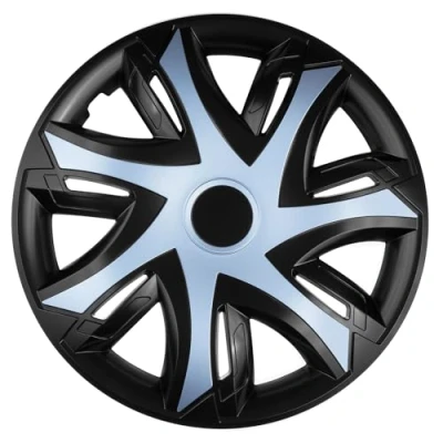 Afbeelding van NRM N Power wieldoppen voor stalen velgen Tweekleurige Set van 4 auto&#039;s Voertuig Geschikt de meeste merken en ABS kunststof (Azure/Black, 15&quot;)