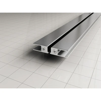 Afbeelding van Wiesbaden set magneetstrip voor 1/4 cabine met 2 draaideuren 8mm chroom