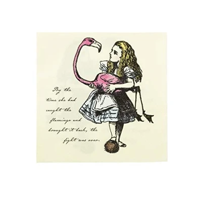 Afbeelding van Talking Tables Alice In Wonderland Servetten Geweldig voor Mad Hatter Theekransje, Verjaardagsfeest en Baby Shower 20 stuks, veelkleurig, 2 x 16,5 18,3 cm
