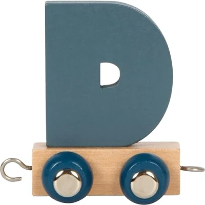 Afbeelding van small foot Polar D houten lettertrein, kan afzonderlijk worden gecombineerd, om te versieren en cadeau geven, 12574